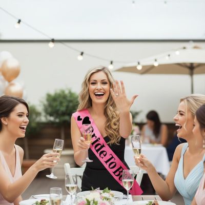 Pink Bride to Be Sash Costume Accessory Image 2
