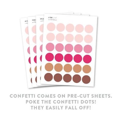 Pink Brown Chic Confetti 180-Pack Image 1