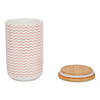 Pink Chevron Ceramic Treat Canister Image 1