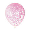Pink Confetti 16" Latex Balloons - 5 Pc. Image 1