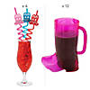 Pink Cowgirl Boot Mug & Silly Straw Kit for 12 Image 1
