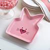 Pink Easter Bunny Ceramic Plate Image 1