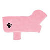 Pink Embroidered Paw Medium Pet Robe Image 1