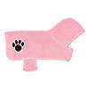 Pink Embroidered Paw Small Pet Robe Image 1