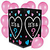 Pink Gender Reveal Box & Balloons Kit - 26 Pc. Image 1