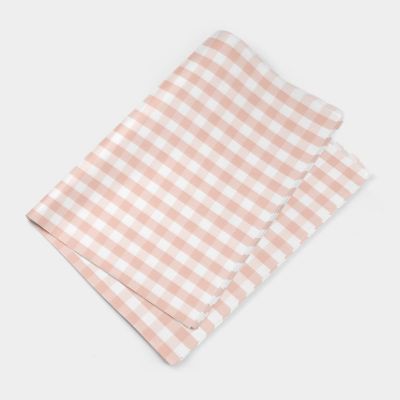 Pink Gingham Gift Wrap Image 1