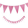 Pink Glitter Pennant Banner Image 1
