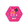 Pink Graduation Party The Best Is Yet to Come Hexagon Paper Dessert Plates - 8 Ct. Image 1