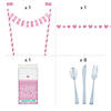 Pink Heart Baby Shower Tableware Kit for 8 Guests Image 2