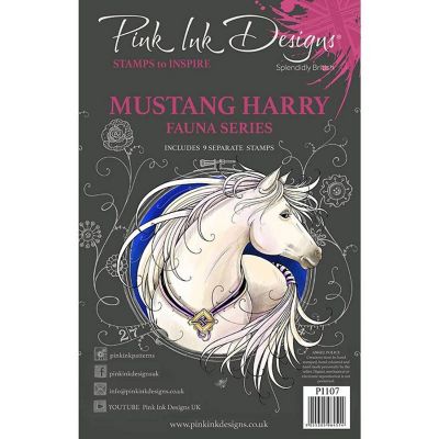 Pink Ink Designs Mustang Harry A5 Clear Stamp Set Image 1