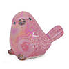 Pink Irredescent Ceramic Bird Figurine (Set Of 6) 3"H Image 1