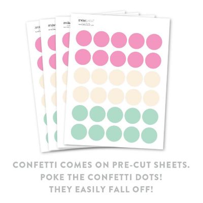 Pink Ivory Mint Confetti, 180-Pack Image 1