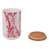 Pink Marble Ceramic Treat Canister Image 1