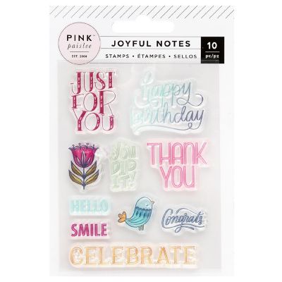Pink Paislee Joyful Notes Clear Stamps-10/Pkg Image 1
