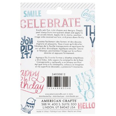 Pink Paislee Joyful Notes Clear Stamps-10/Pkg Image 1