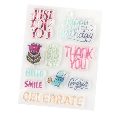 Pink Paislee Joyful Notes Clear Stamps-10/Pkg Image 2