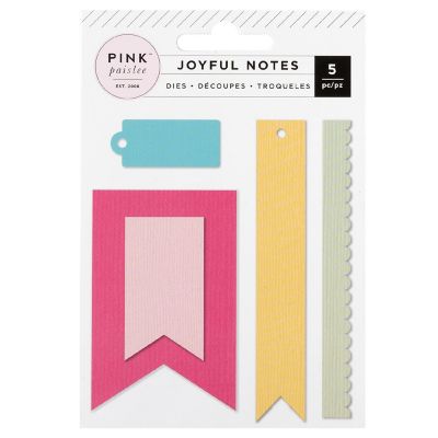 Pink Paislee Joyful Notes Metal Die Set-5/Pkg Image 1