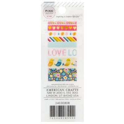 Pink Paislee Joyful Notes Washi Tape-8/Pkg Image 1