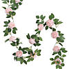 Pink Peony Faux Floral Garland Image 1