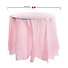 Pink Round Disposable Plastic Tablecloths (84") - (48 Tablecloths) Image 1