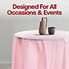 Pink Round Disposable Plastic Tablecloths (84") - (48 Tablecloths) Image 4