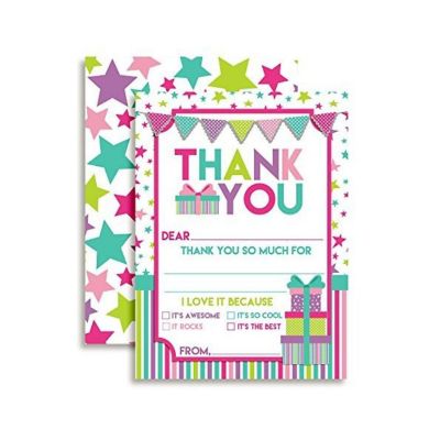 Pink Stars & Presents Thank You 20pc. by AmandaCreation Image 1