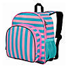 Pink Stripes 12 Inch Backpack Image 1