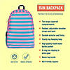 Pink Stripes 15 Inch Backpack Image 1