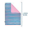 Pink Stripes Plush Baby Blanket Image 2