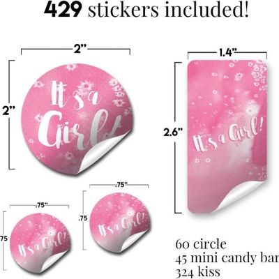 Pink Watercolor Sticker Bundle 429pc. by AmandaCreation Image 1