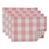 Pink/White Reversible Gingham/Buffalo Check Placemat Set/4 Image 1