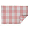 Pink/White Reversible Gingham/Buffalo Check Placemat Set/4 Image 1
