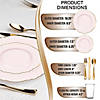 Pink with Gold Rim Round Blossom Disposable Plastic Dinnerware Value Set (20 Settings) Image 1
