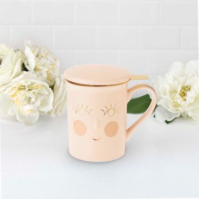 Pinky Up Annette Hello Beautiful Ceramic Tea Mug and Infuser by Pinky Image 3