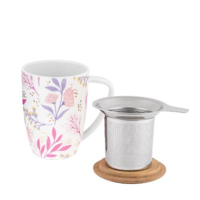 Pinky Up Bailey Botanical Bliss Ceramic Tea Mug and Infuser by Pinky Up Image 2