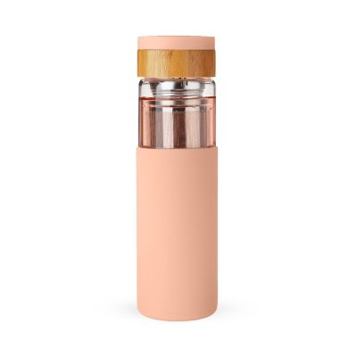 Pinky Up Dana Glass Travel Mug in Coral by Pinky Up Image 1