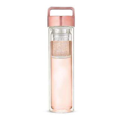 Pinky Up Dylan Rose Gold Glass Travel Infuser Mug by Pinky Up Image 1