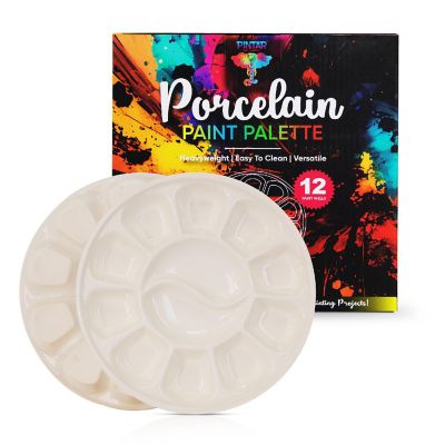 Pintar 12 Well Round Ceramic Palette Image 1