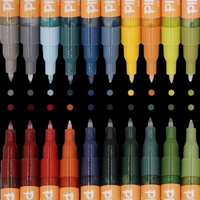Pintar Earth Tone Color 20 Pack Paint Pens Acrylic Paint Pen Set with Extra Fine 0.7mm Tip, Use on Rocks, Canvas, Glass, Ceramics, Plastic, Porcelain Image 1