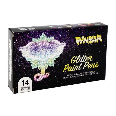 Pintar Glitter Paint Pens 14 Pack Acrylic Extra Fine Tip 0.7mm / Default Title Image 3