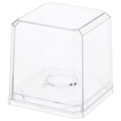 Pioneer Plastics 020CGOLF-BC Clear Plastic Golf Ball Display Case with Clear Base, 2.125" W x 2.125" D x 2" H, Pack of 2 Image 1