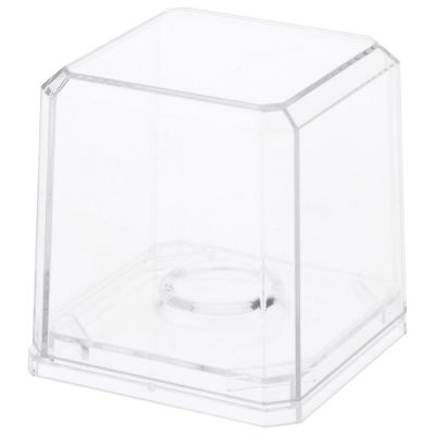 Pioneer Plastics 020CGOLF-BC Clear Plastic Golf Ball Display Case with Clear Base, 2.125" W x 2.125" D x 2" H, Pack of 6 Image 1