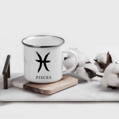 Pisces Zodiac Brushed 11oz Campfire Image 1