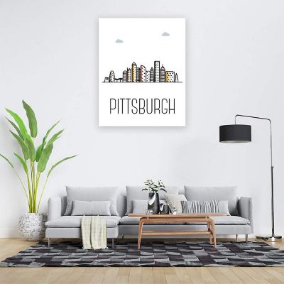 Pittsburgh Skyline Color 16x20in 1-Pack Image 1
