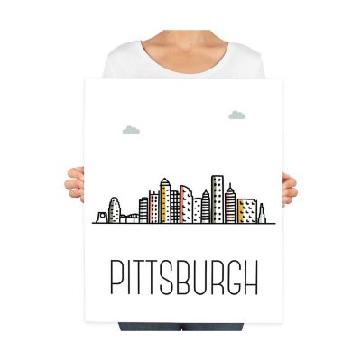 Pittsburgh Skyline Color 16x20in 1-Pack Image 2