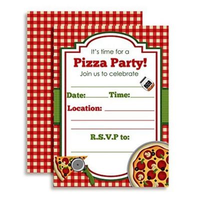 Pizza Party Invitations 40pcs. by AmandaCreation Image 1