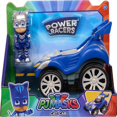 PJ Masks Power Racers Vehicles, Articulated Catboy Figure and Cat-Car, Blue Image 1