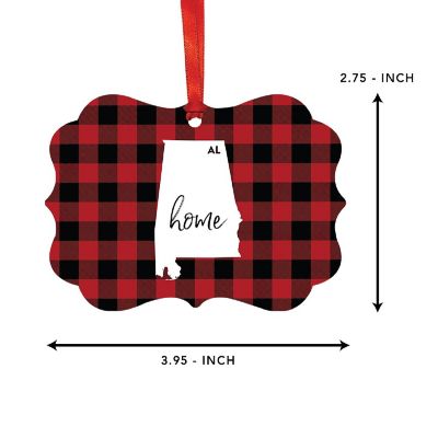 Plaid Fancy Frame Ornament Alabama Image 1