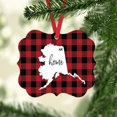 Plaid Fancy Frame Ornament Alaska Image 1