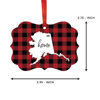 Plaid Fancy Frame Ornament Alaska Image 1